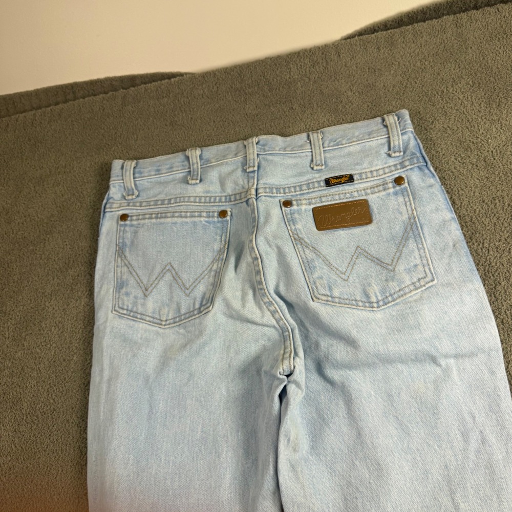 Wrangler 936GBH Cowboy Cut Slim Fit Jeans Light Bleach Wash 30x32 Mens Denim